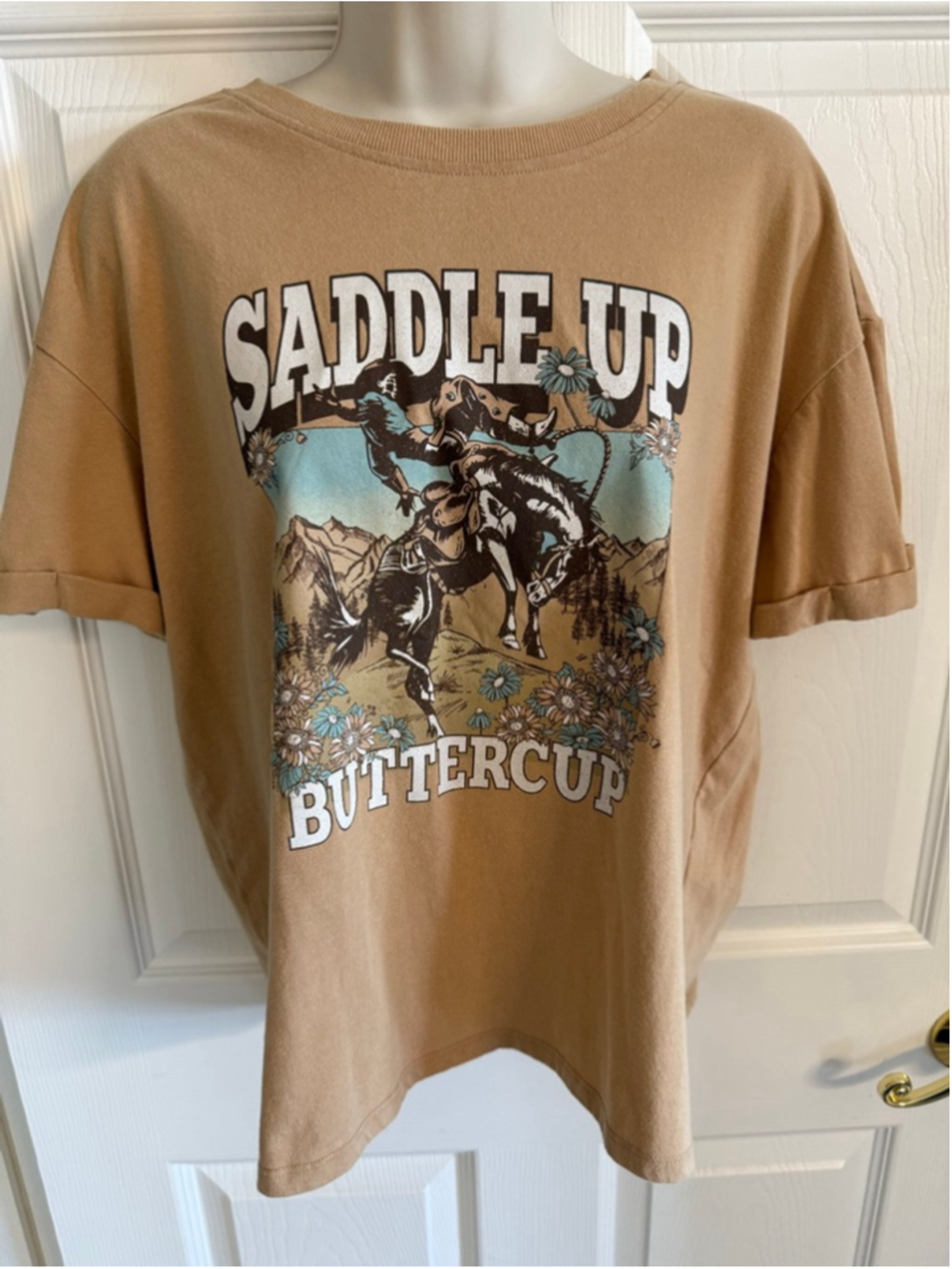 Saddle Up Buttercup" Relaxed Fit Graphic Tee Maurices M Coastal Cowgirl